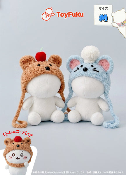 ToyFuKu推しぬい15cm！ToyHat・アニマルニット帽。ふわもこ耳当て付き